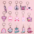 Women's Custom Cute PVC Heart Charm Keyring Wholesale Pink Keychain for Fashion Accessories Everyday Use Cartoon Shape