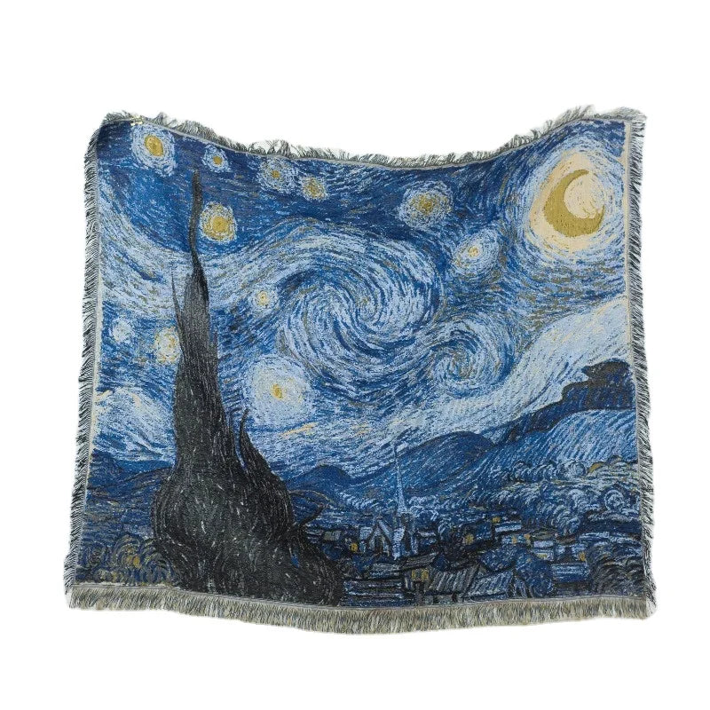 Cotton/Polyester Woven Quilted Throw Jacquard Mink Blanket-Portable for Home Travel & Hotel Use