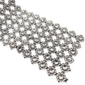 Diy Christmas Party Wedding Decorative Lace Accessories Promotional 6-row No-stone Hollow Net Costume Sewing Acrylic Chain Trims