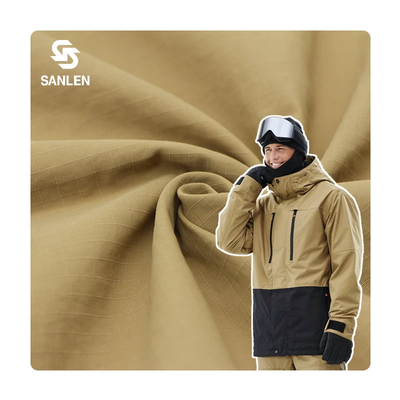 Waterproof in Stock Rip Stop 0.5cm 5mm Windbreaker Jacket 100% Nylon Taslan Ripstop Fabric for Ski Suit