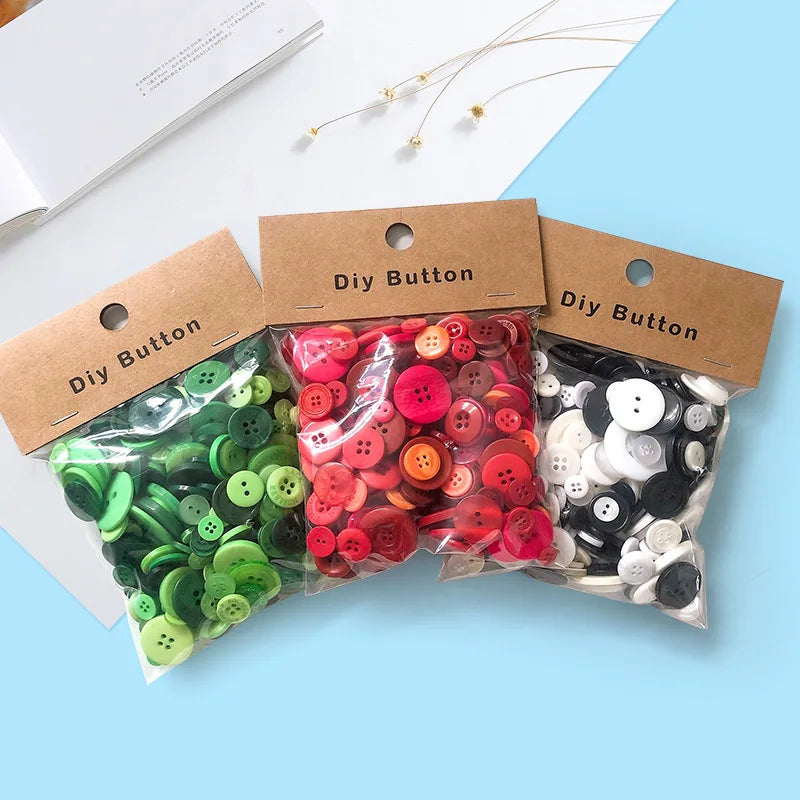 Special Spot Mixed Paper Card Color Resin Buttons Wholesale DIY Handmade Decorative Buttons Material  Button Shirt for Man