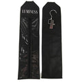 22'' Hair Bundles Packaging Extension Bags Black Mini Hair Extension Bag with Customs logo and Metal Hook