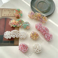 New Designs Rose Hair Claw Cellulose Acetate Flower Hair Clip for Women