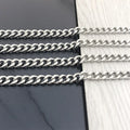 Double-Sided Grinding Stainless Steel Chain for Pants Case Bag Multi Specifications Stylish Necklace Jewelry Findings Components