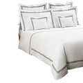 Luxury Hotel Quality 100% Cotton Duvet Cover Sheet Set Embroidered 3 Lines Striped Solid Vintage Pattern Different Colors Home