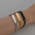 Wholesale Personalized Name Jewelry Gender: Men Custom Gold Bar Blank Stainless Steel Engraved Bracelet