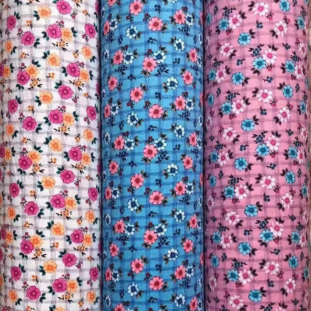 Ready Goods Combed Cotton Poplin Fabric Printed Woven Material for Girls' Blouses Dresses Bags and Pillows for Clothes