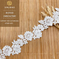 DIY Fine Thread Polyester Lace Water Soluble Embroidered Lace Accessories for Garments for Dress Decoration for Clothing