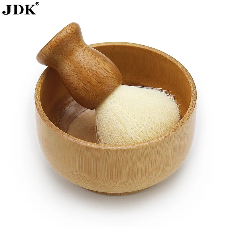 JDK 1PC 100% Bamboo Shaving Beard Brush with Custom Logo Eco Friendly Hair Knot