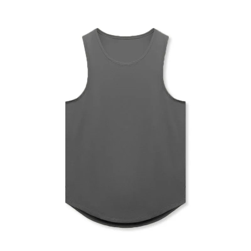 Summer New Men's Breathable Quick Dry Polyester Sports Tank Top for Fitness Gym Workout Wholesale Customized