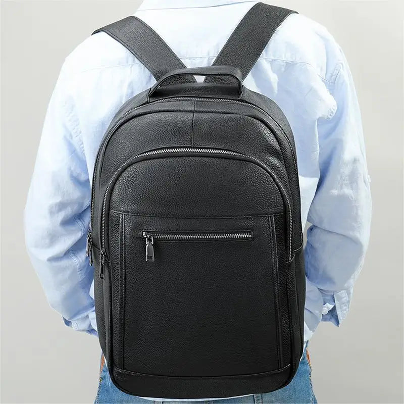 Marrant Casual Business Mens Leather Backpack Genuine Leather Travel Backpack Men Leather Backpack Laptop Bags for Men