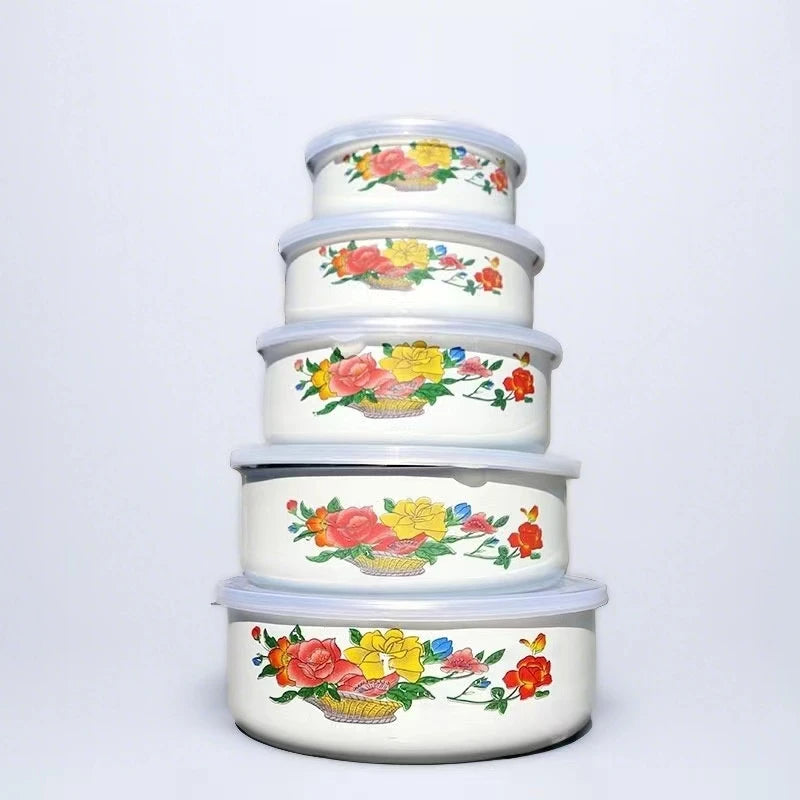Senny Workshops and Factories Custom Packaging Wholesale Products Sale Wood Bowl with Enamel Enamel mango Wood Bowl