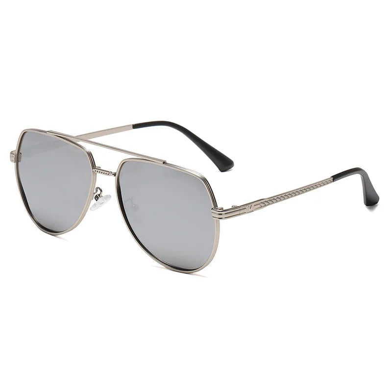 8294 Fashion Classical Metal Aviation Designer Photochromic Trendy Sunglasses Men Women Driving Fishing Pilot Sun Glasses