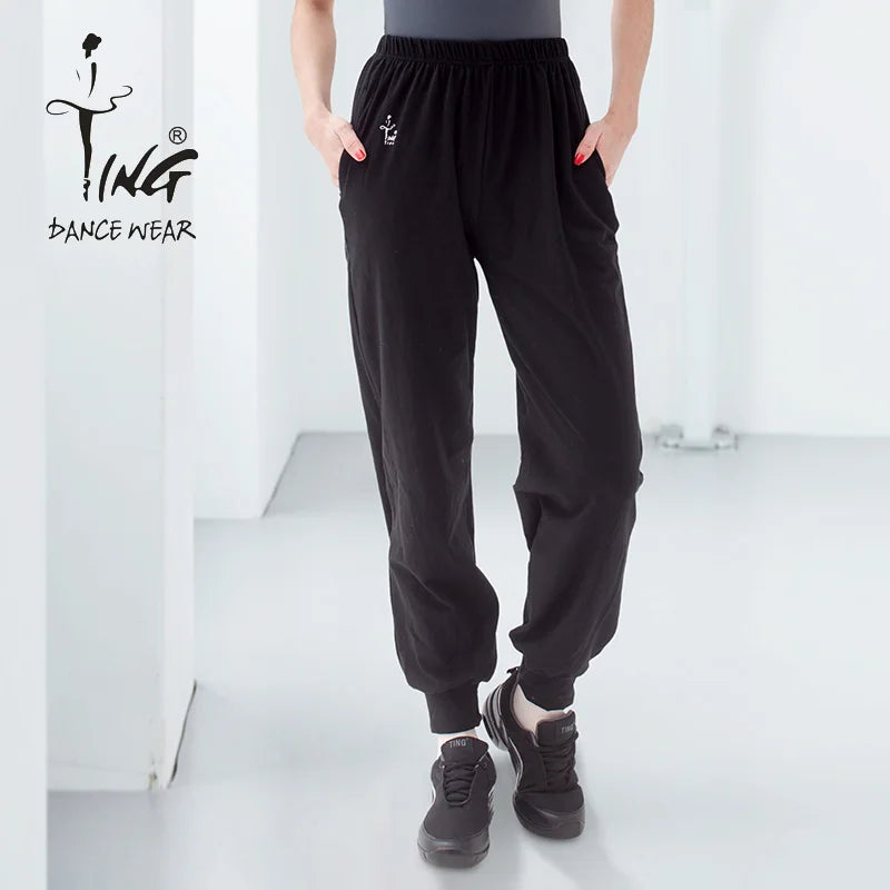 Chen Ting 2026 New Luokou Exercise Trousers Adult Women's Pure Cotton Loose Casual Stretch Dance Pants