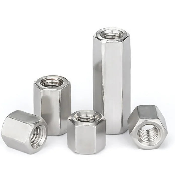 M6 M8 M10 M16 M18 M30 Cheap A2-70 304 Stainless Steel Long Hex Coupling Nuts