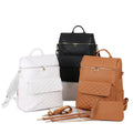 Maternity Backpack Diaper Bag PU Material Travel Back Pack with Baby Changing Features
