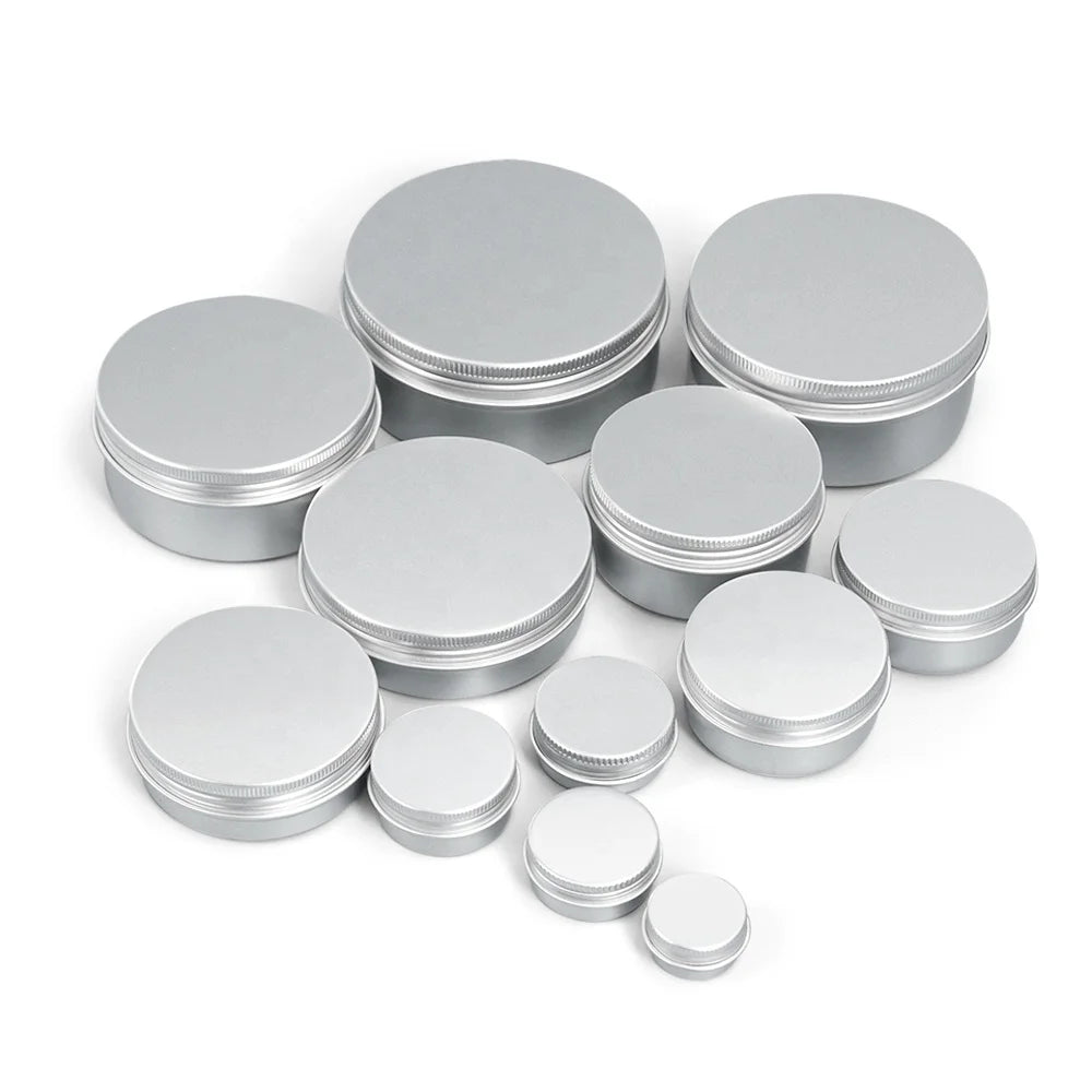 Spot Aluminum Tin Can Packaging Recycled Container 10g 20g 30g 50g 60g 80g 100g Cosmetic Tin Jar Aluminum