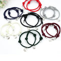 New Free Sample Adjustable Friendship Couples Magnetic Couple Family Handmade Cord Relationship Bracelets
