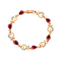 Korean love Female Bracelet Jewelry Temperament Flower Diamond 14K Gold Plated Zircon Bracelet Gift