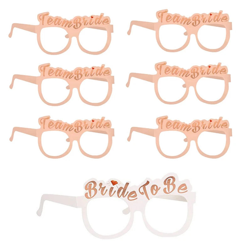 Nicro 10PCS Bride to Be Wedding Decoration Bachelorette Party Supplies Bridal Shower Paper Glasses Beautiful Photo Props Set