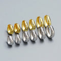 Fashion 925 Sterling Silver Plain Punk Tear Drop Earrings 18K Gold Plated Luxury Hoop Earrings Women