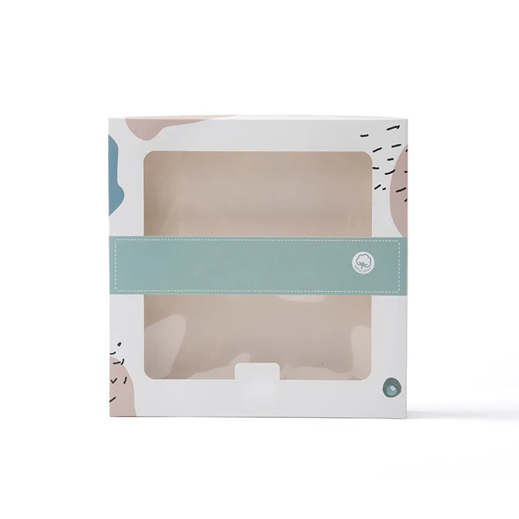 Custom Remove Lid Dessert Cookies Donut Packaging Gift Boxes with Window Cardboard Paper Box for Clothing
