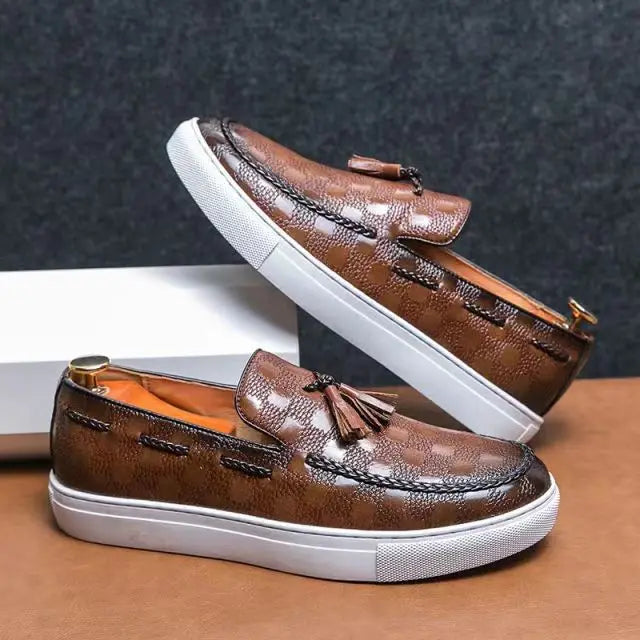Leisure Daily Moccasin Men's Casual Shoes Big Size Walking Style Dress Shoes & Oxford Outdoor Comfortable Dress Shoes