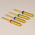 3/32" F M C XC Gold Coated Sharp Professional Efile Wholesale 6.0mm Barrel Super Long 24mm Tungsten Carbide  Drill Bit for Nails