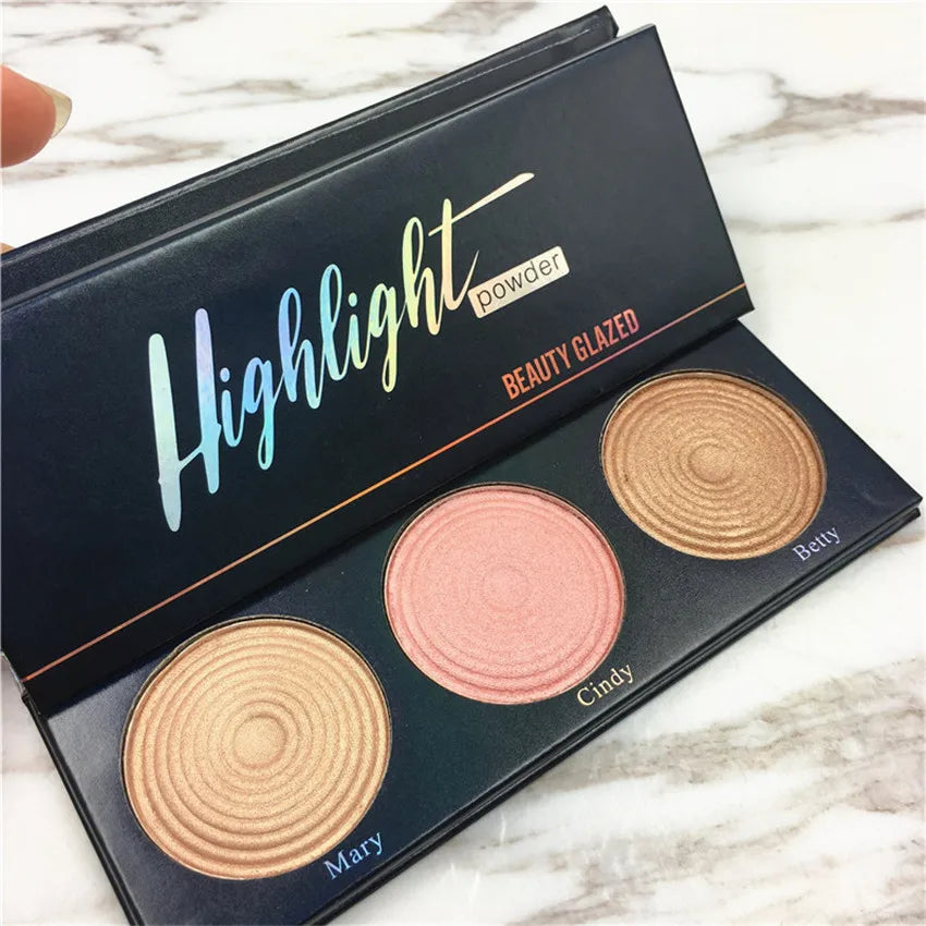 Beauty Glazed Maquillaje Profesional 3 Colors Sombra De Ojos Create Your Own Makeup Brand Cream Eyeshadow Palette Supplier