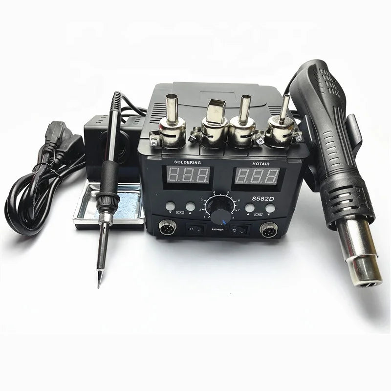 8582D 2in1 Blower Professional Hot Air Gun Soldering Iron Rework Station Dual Digital Display Hot air Gun Soldering Iron