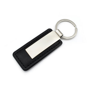 Laser Engraving Custom LOGO Metal Key Chain Personalized Luxury Leather Keychain for Promotional Gift