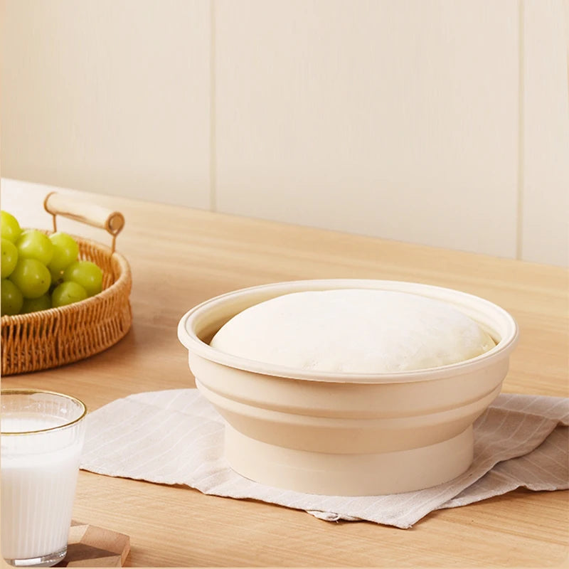 Kitchen Food Grade Heated Silicone Bowl for Proofing and Fermentation Folding Dough Proofing Basket for Baking Pastry