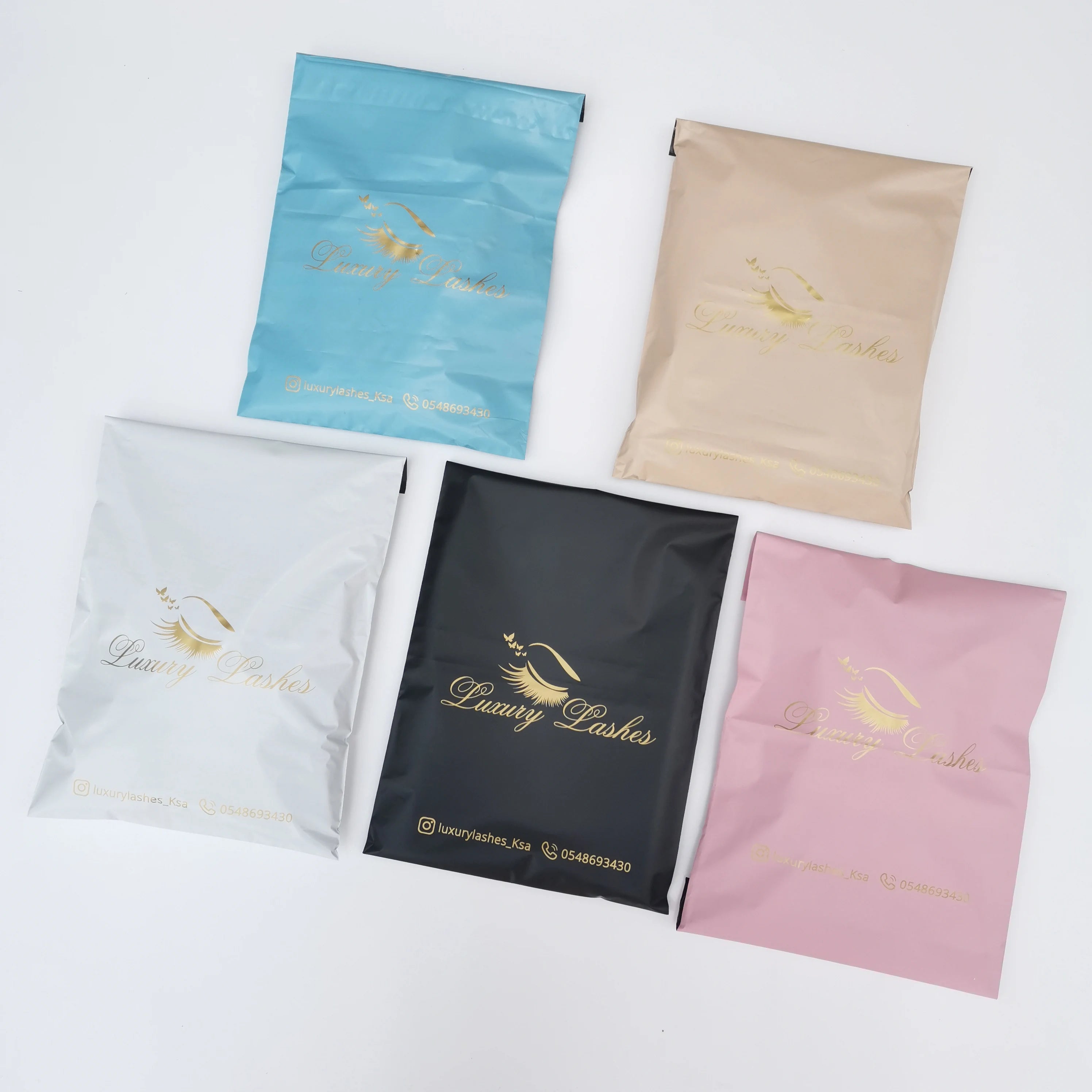 Shipping Bag Factory Custom logo Print Black White pink Beige Blue  10x13 Plastic Satchel Courier Mailing Pouch Poly Mailer Bag