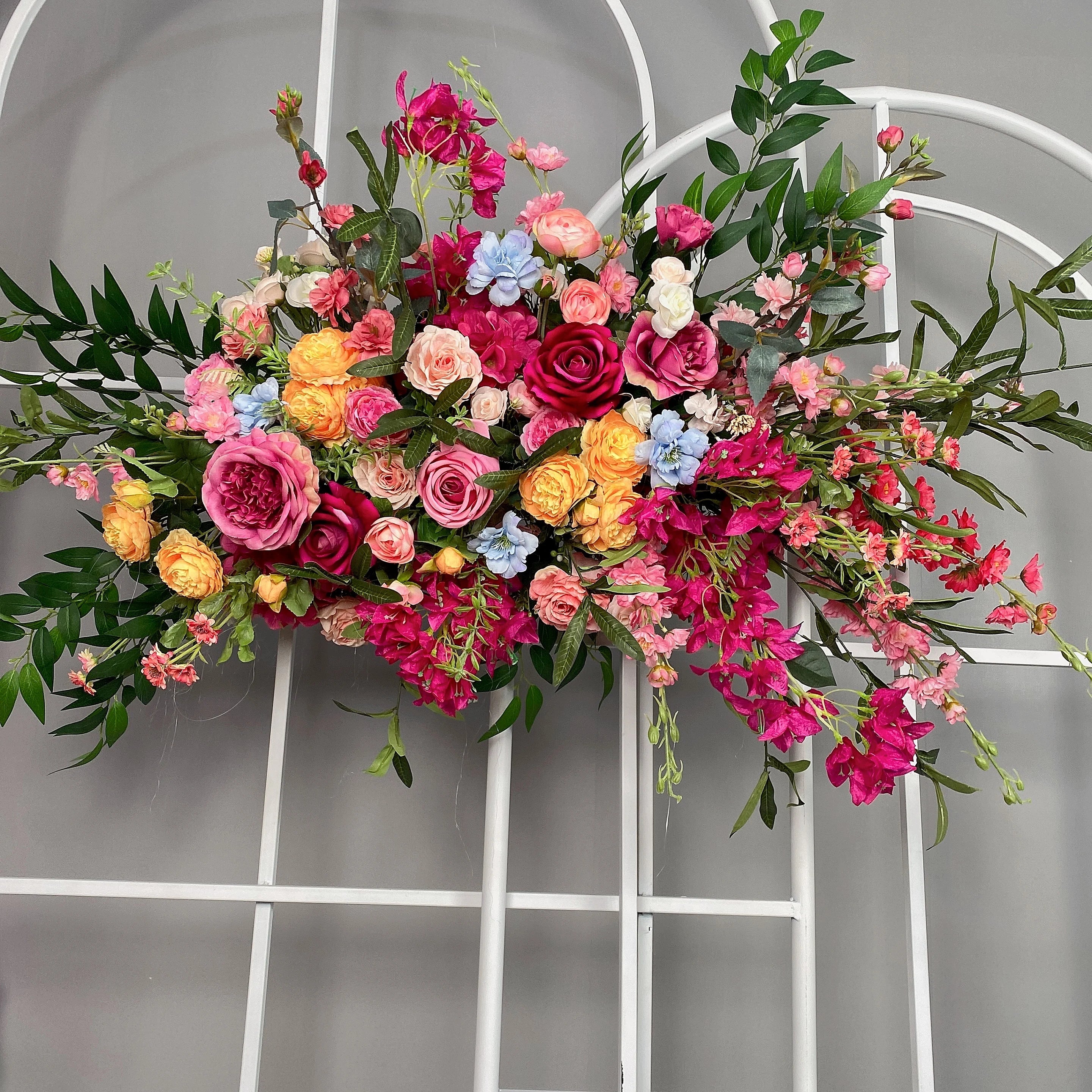 DKB Customized Flower Row Arch  Flower Ball Artificial Hanging Flower Floral Arrangement for Wedding