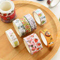 Misstime DIY Scrapbooking Masking Paper Tapes 10M/rolls Japanese Style Waterproof Japanese Tape Stationery Silicone School