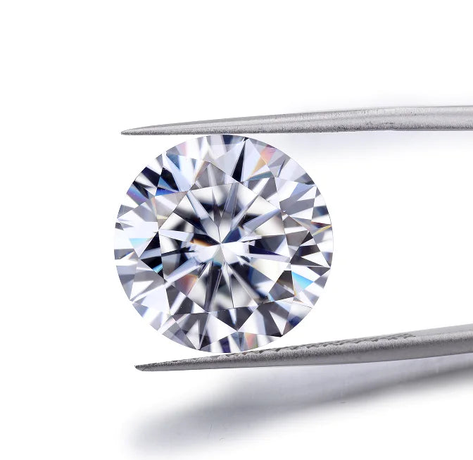 DEF Color Gold Jewelry Making Lab Grown White GRA Certified 0.5CT White Loose Moissanite 5mm