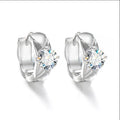 GRA Certified VVS Luxury 0.5CT Round Cut Lad Moissanite Diamond Wedding Hoop Earring for Women 925 Sterling Silver Fine Jewelry
