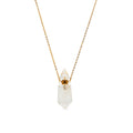Chris April Fashionable PVD Plated 316L Stainless Steel Crystal Natural Stone Essential Oil Perfume Bottle Necklace