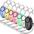 20 Colors Multi Color 130db Safety Keychain Sound Alarm Device Led Keychain Personal Alarm with Led Light