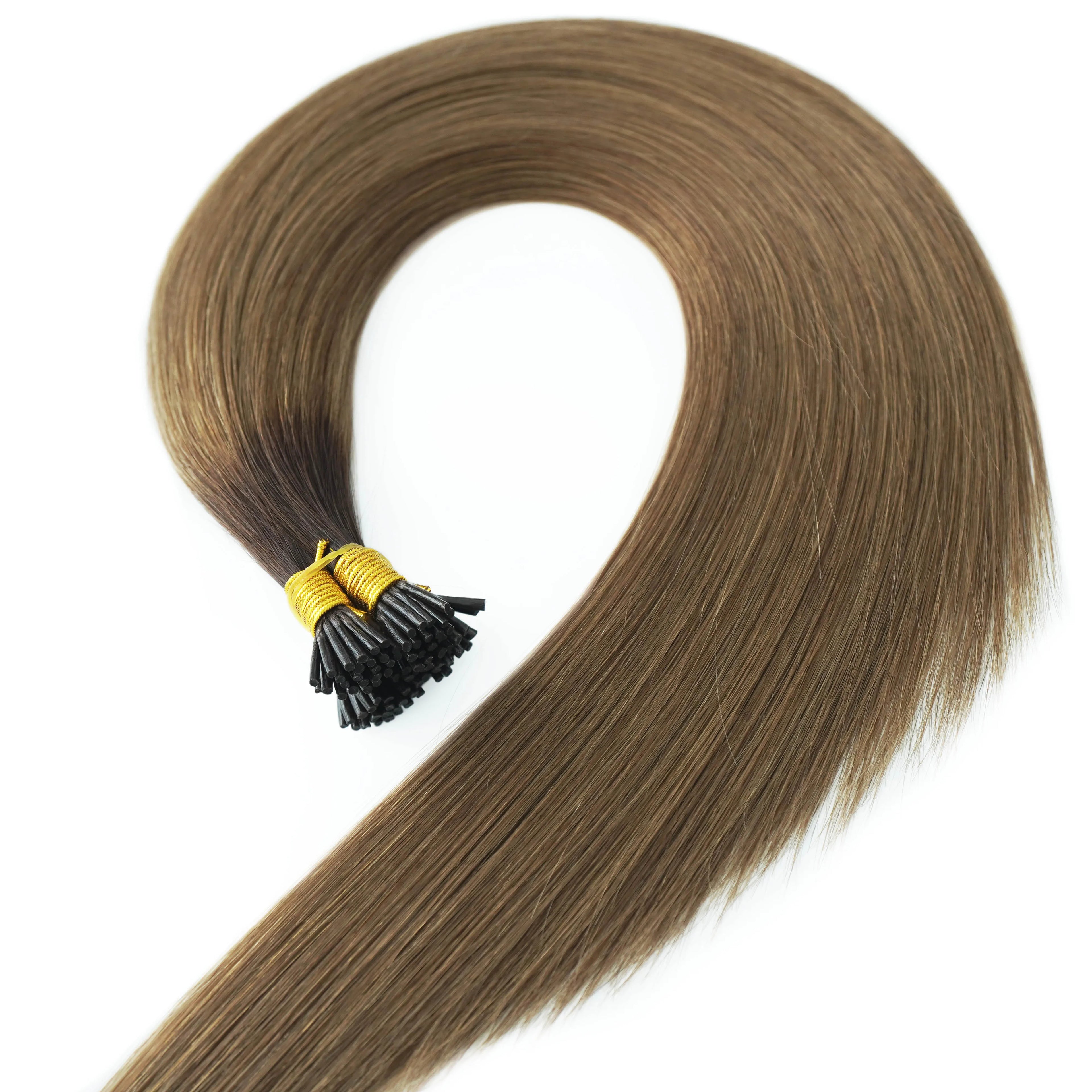Wholesale Top Luxury Quality Russian Remy Flat Tip for Machine for Shedding Free Customized Service 100%