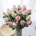 Natural Touch Artificial Flower Silk Red Roses for Wedding Home Hotel Decoration