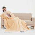 China Factory Adult Premium Wearable Blanket for King Size Winter Warming Sherpa TV Sleeved Blankets Wearable Oversized