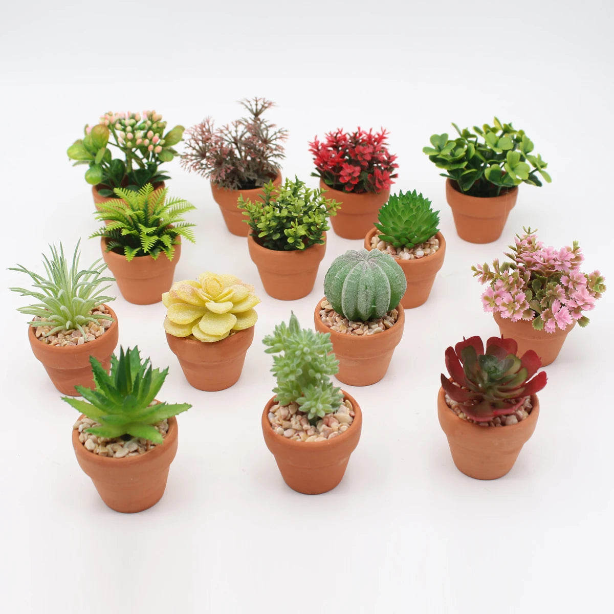 Artificial Succulent Plants Ceramic Pot Decoration Customized Plastic Flower Pots Durable Indoor Outdoor Use Greatflower Brand