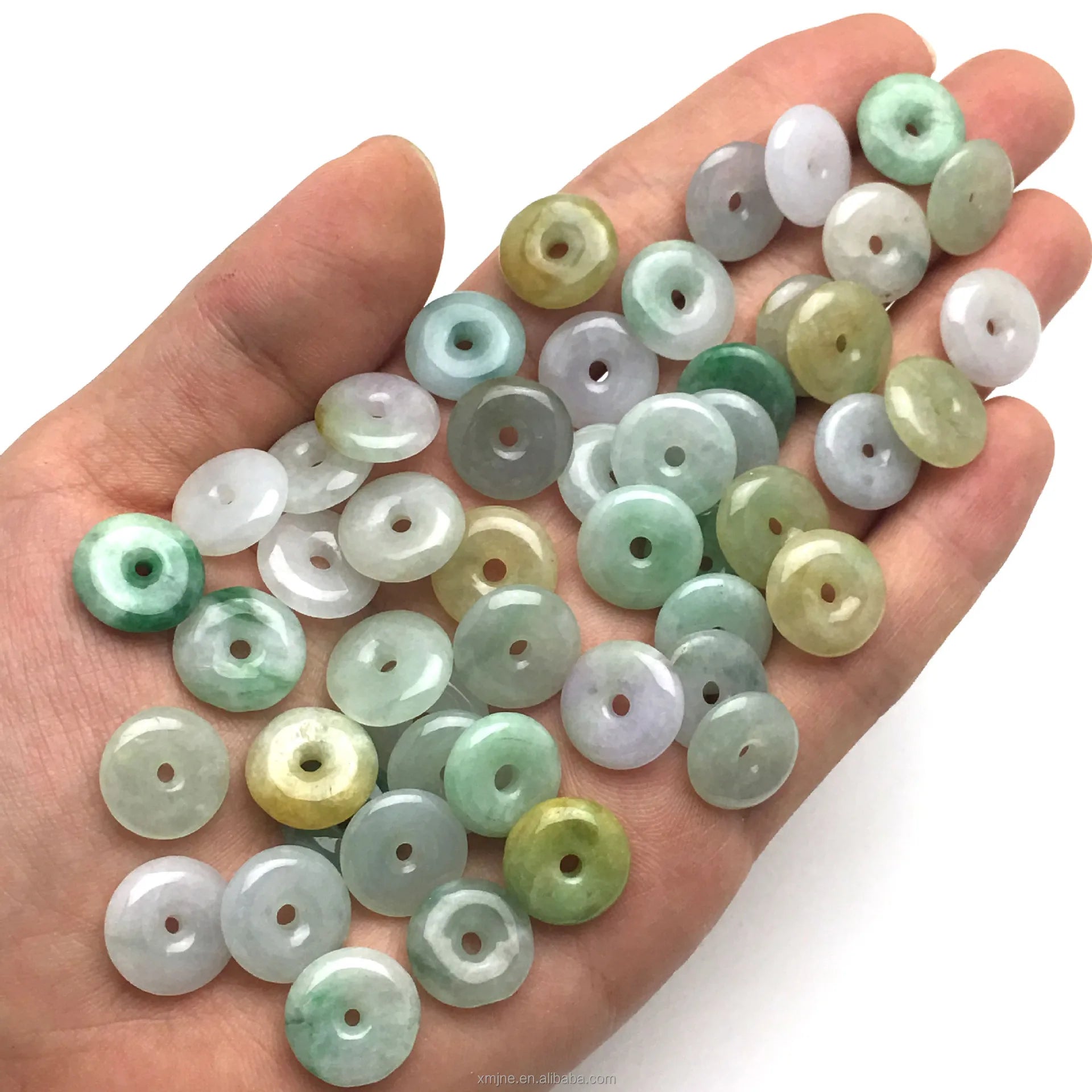 Jade Grade a Burma Jade Accessories Carving Jewelry Pendant 13Mm Jade Buckle Parts Sihui Manufacturers