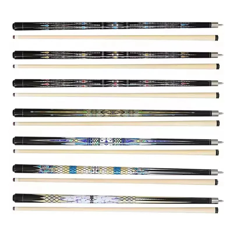 Hot Sell 1/2-PC Multi Color Maple Wood Billiard Pool Cue Stick With 13 mm Tip