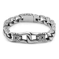 Men Stainless Steel Polished Silver Heavy Huge Curb Link Chain Hip Hop Trend Bracelet Bangle Jewelry