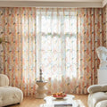 Luxury New Design American Style Blackout Leaf Printed Curtains with Light Sheer for Living Room Home Windows