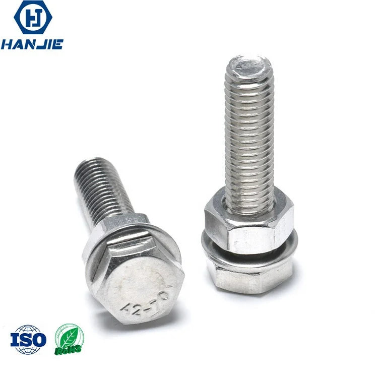 China Factory Stainless Steel Plain Finish Full Thread UNF Hex Head Bolts Nuts DIN 933/DIN 931/DIN 934 for Building Applications