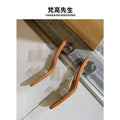 Sheepskin Transparent High-heeled Sandals Women's Thick Heels with a One-line Strap and Wear Crystal Heels Fairy-style slippers