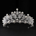 Wholesale Korean Wedding Bride Crown Large Headdress Rhinestone Crown Headdress Bride Tiaras Wedding Party Gift Birthday 1 Piece